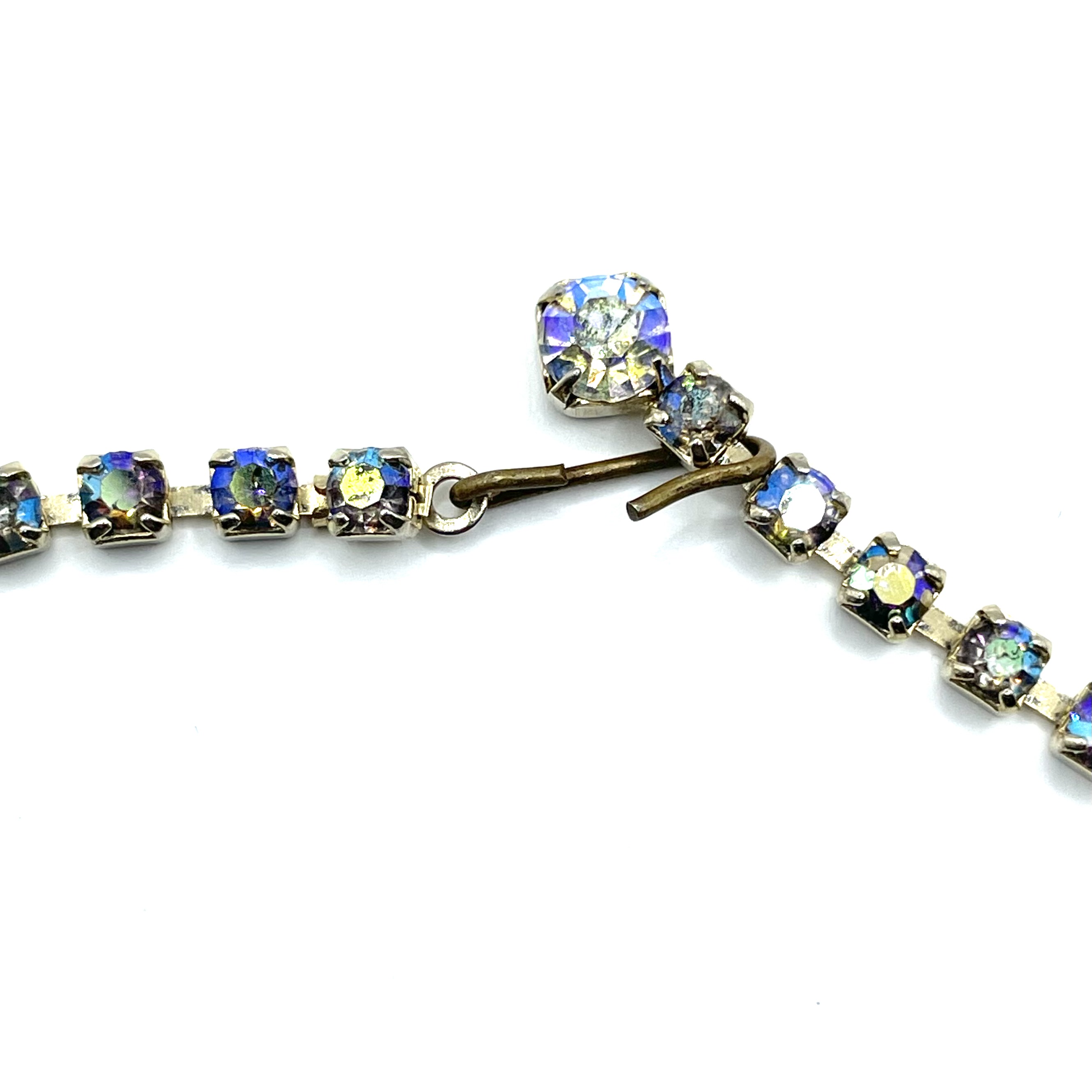 1950s Aurora Borealis rhinestone necklace