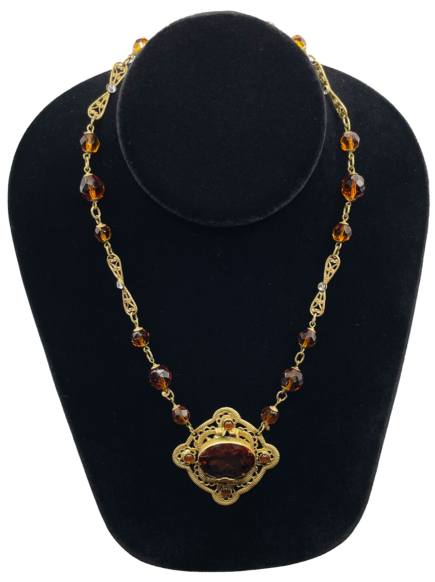 Czechoslovakian glass necklace