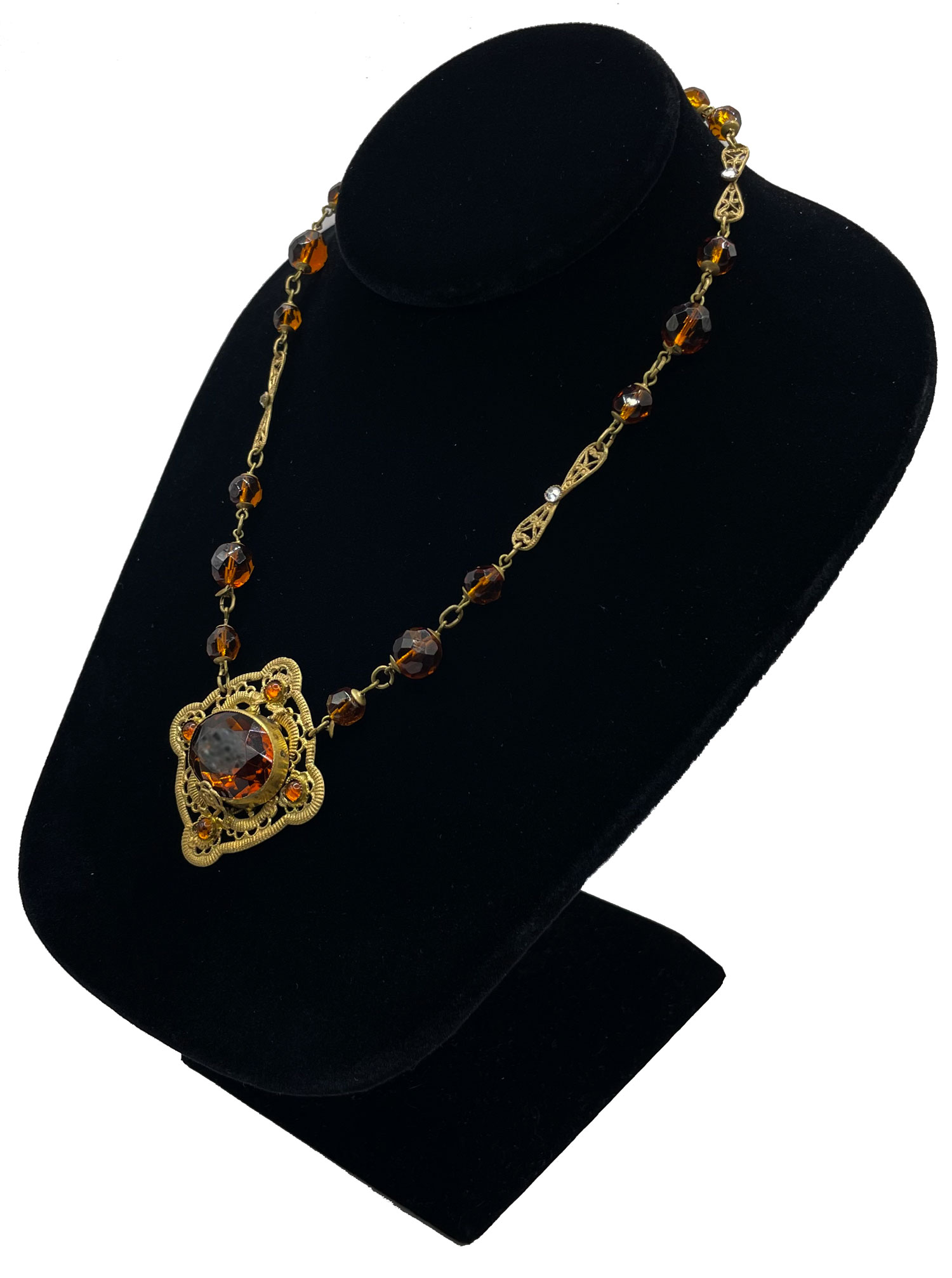 Czechoslovakian glass necklace