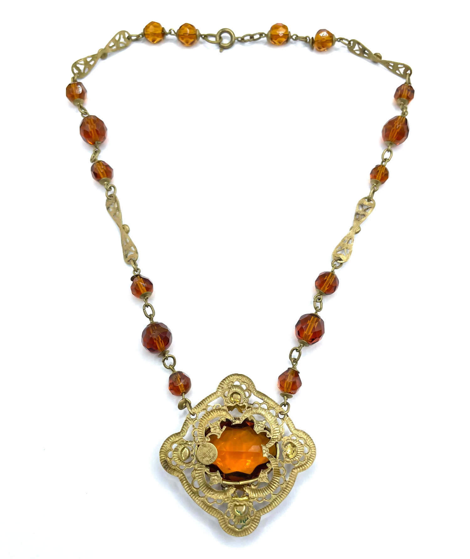 Czechoslovakian glass necklace