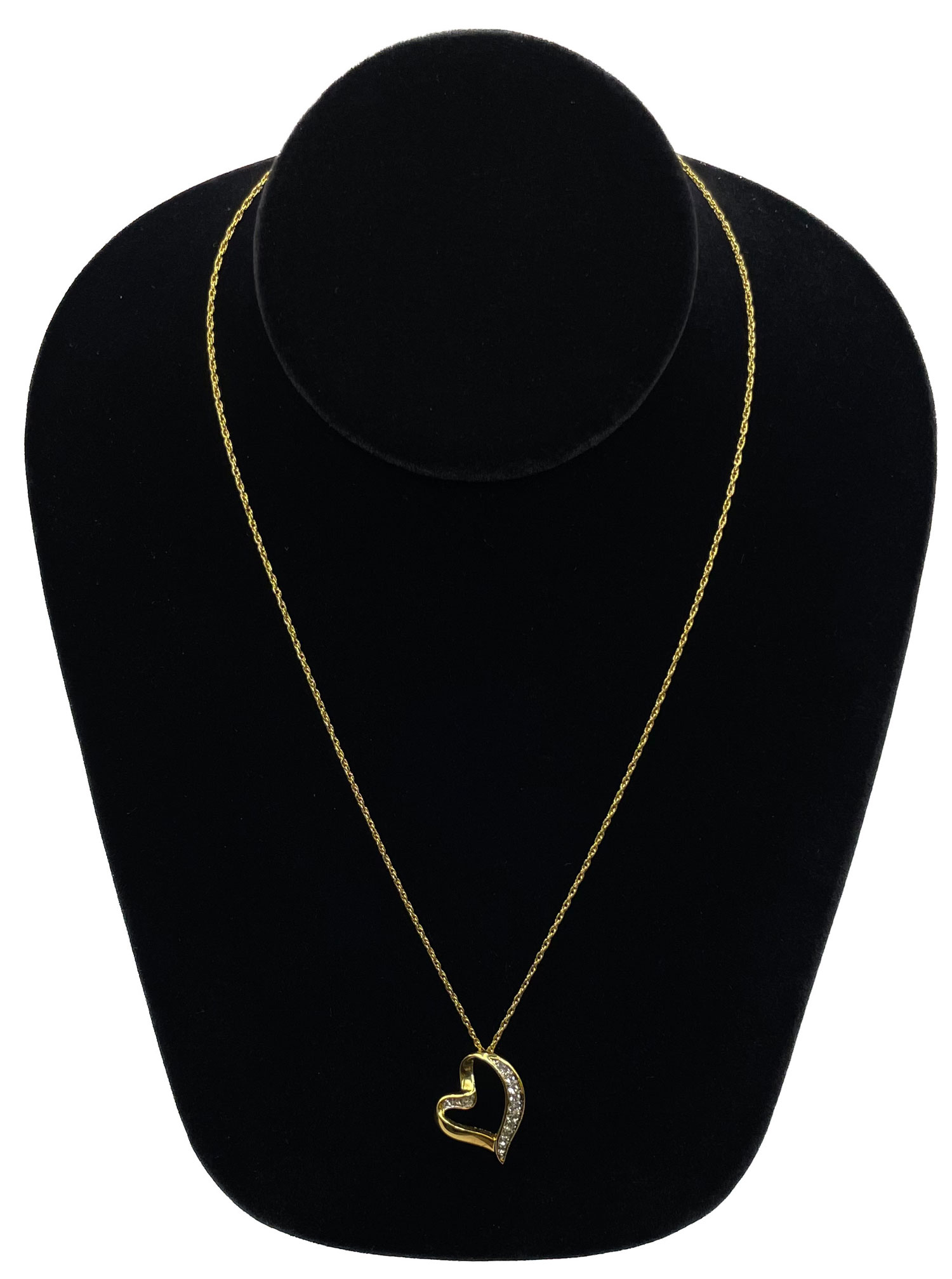 Trifari heart charm necklace