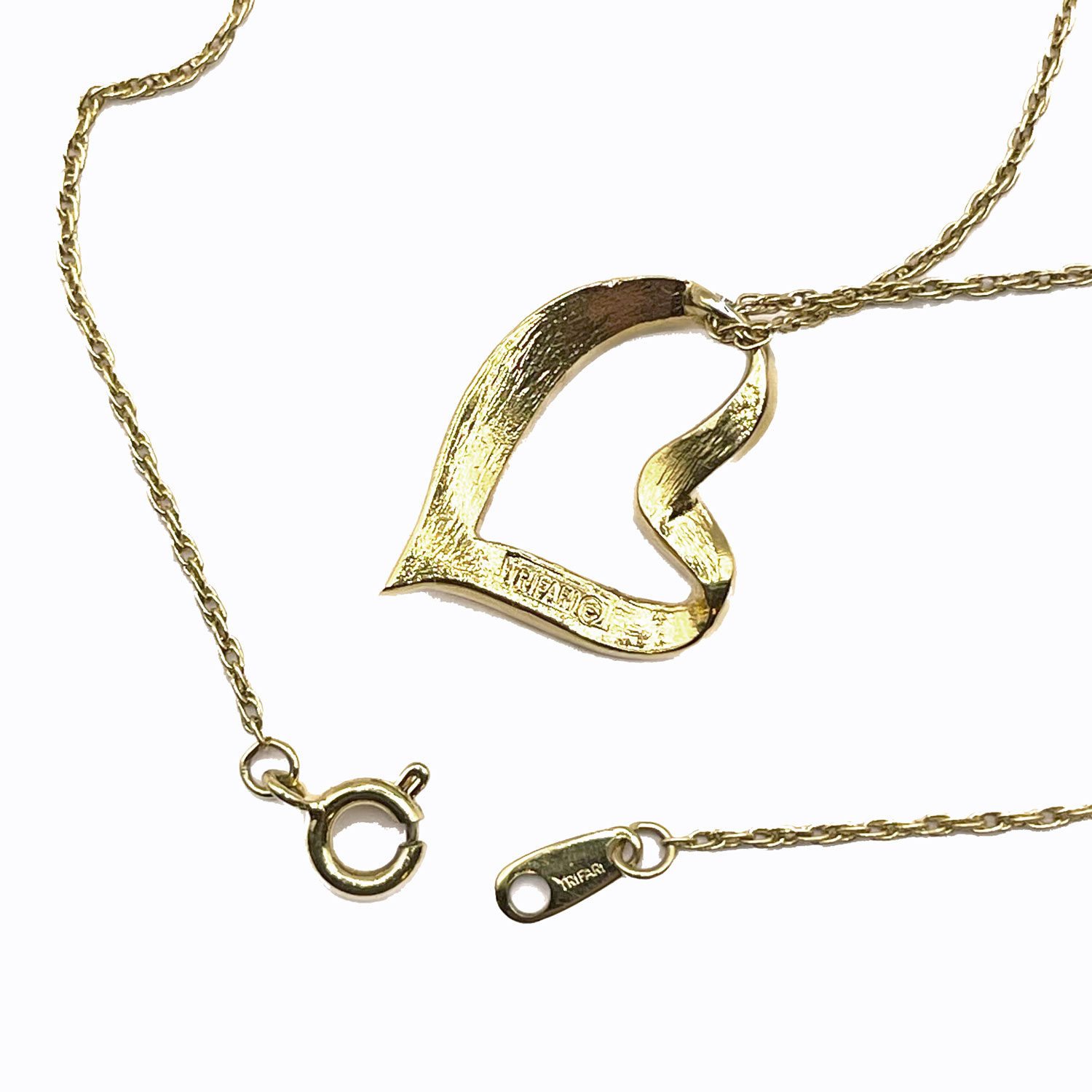 Trifari heart charm necklace