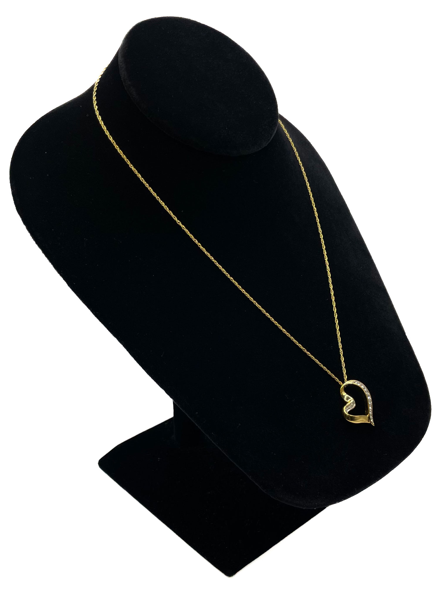 Trifari heart charm necklace