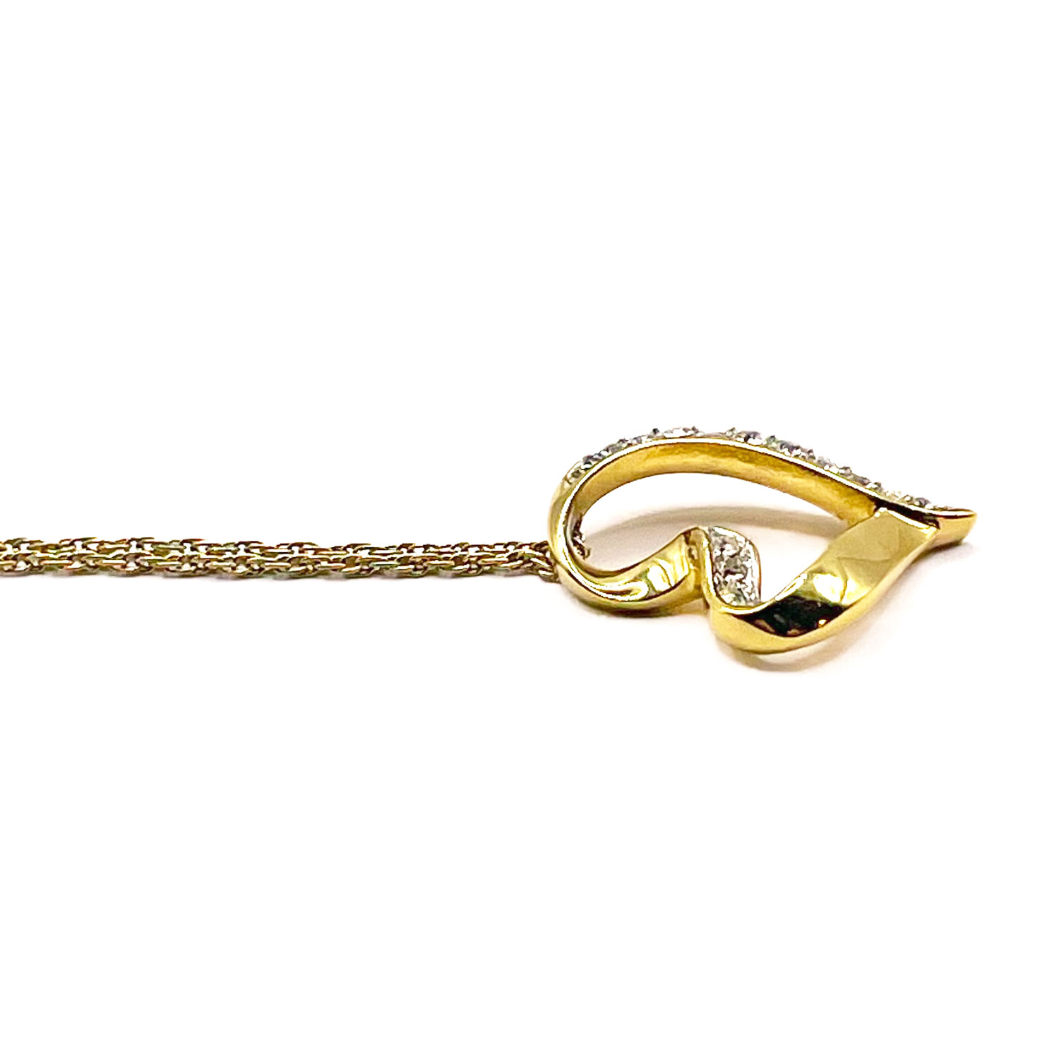 Trifari heart charm necklace