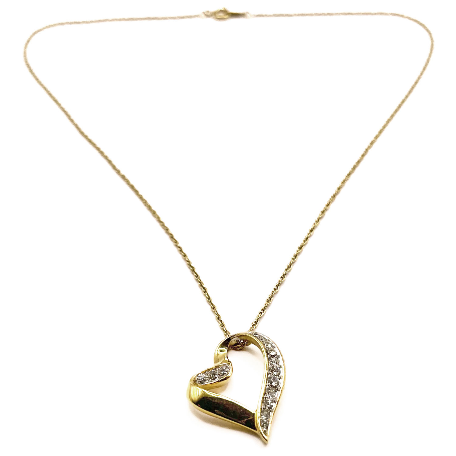 Trifari heart charm necklace