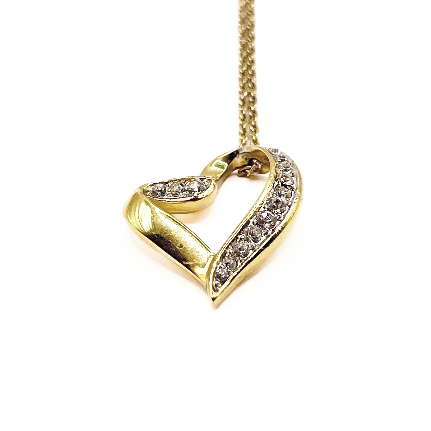 Trifari heart charm necklace