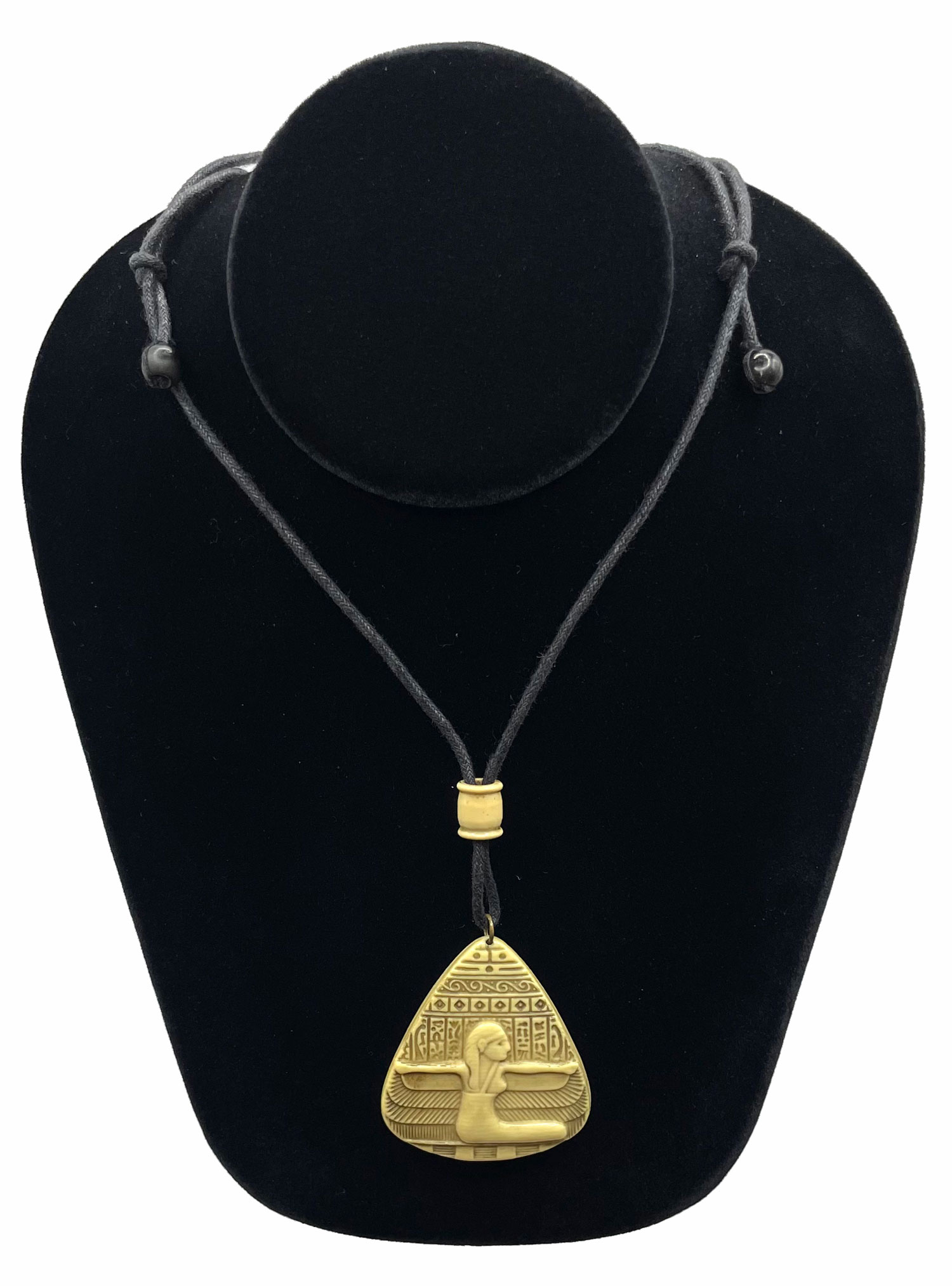 1930s Celluloid Egyptian Pendant Necklace