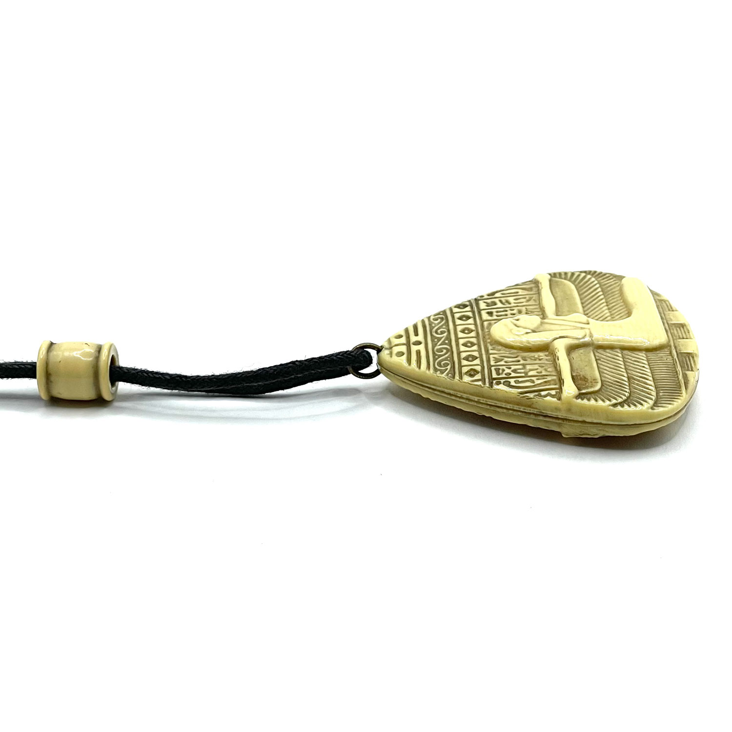 1930s Celluloid Egyptian Pendant Necklace