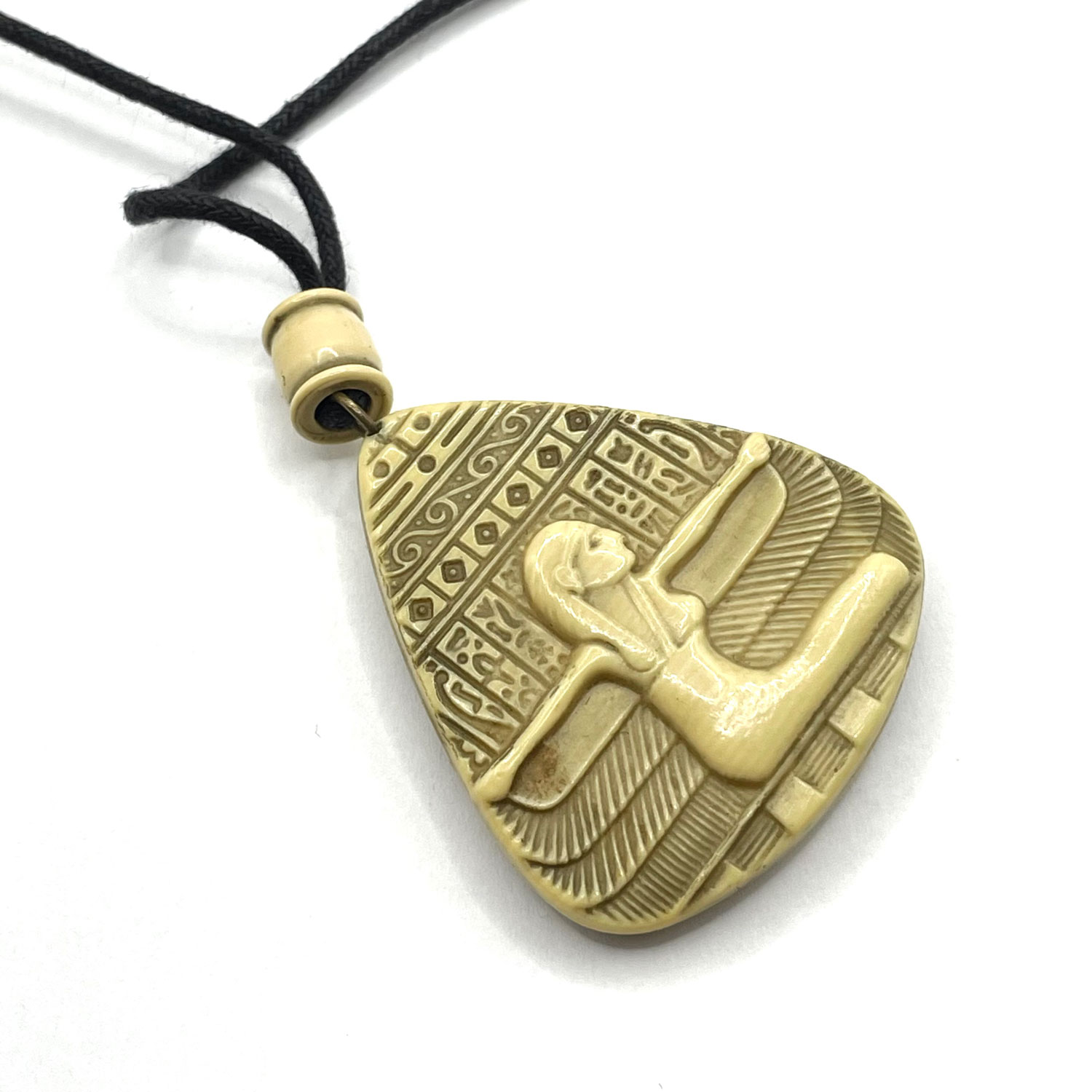 1930s Celluloid Egyptian Pendant Necklace