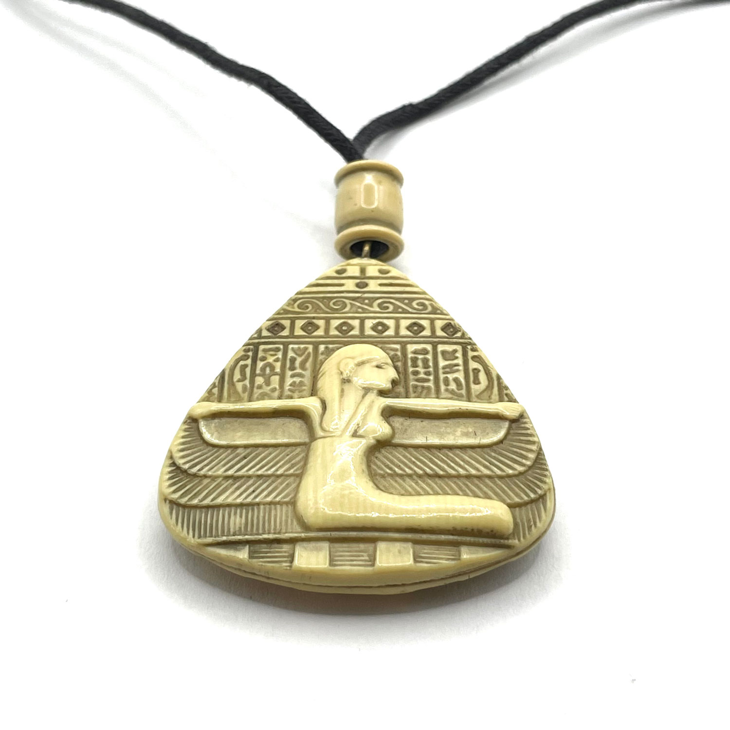 1930s Celluloid Egyptian Pendant Necklace