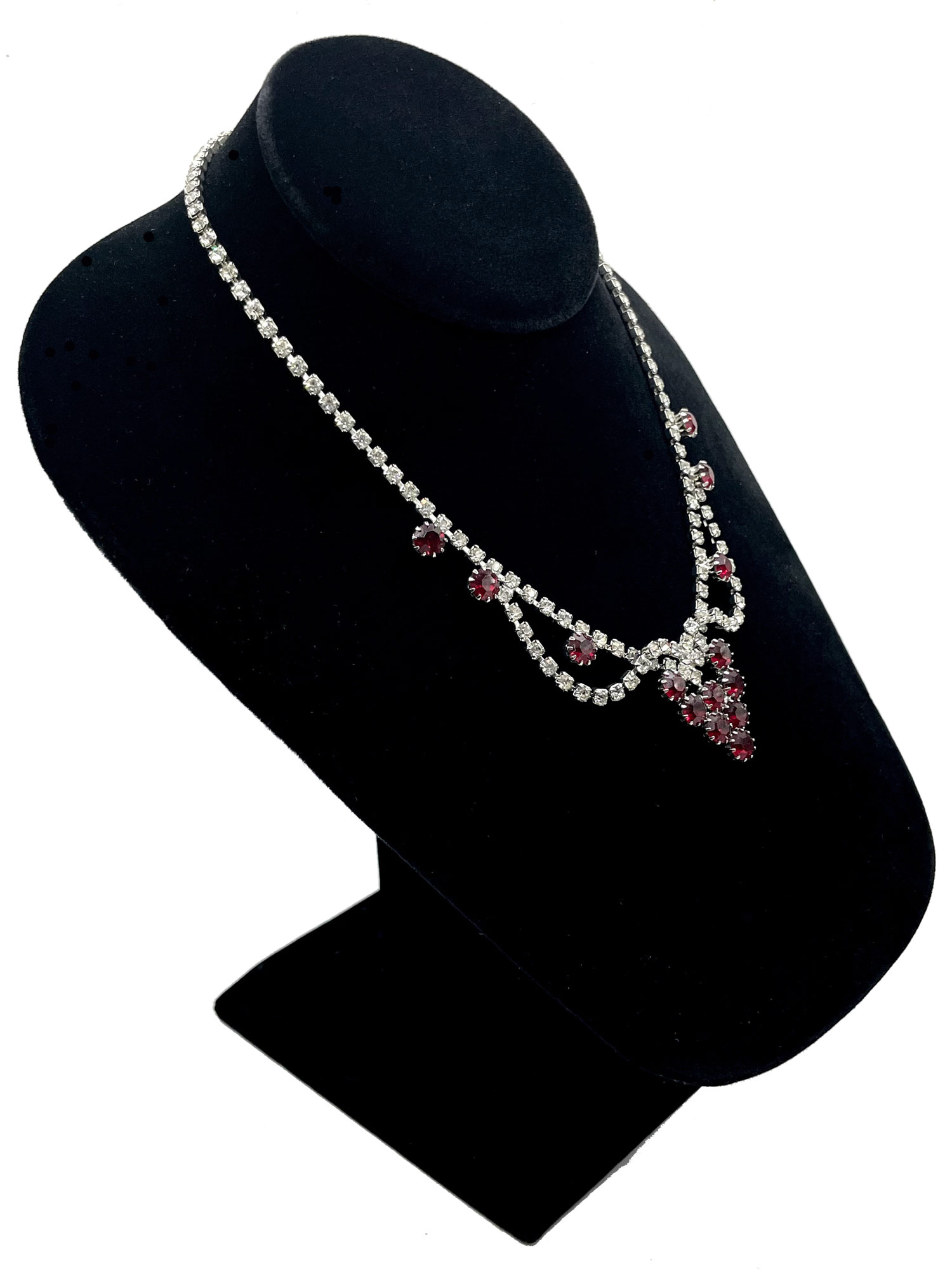 Red rhinestone necklace