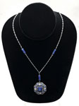 1920s enameled pendant necklace