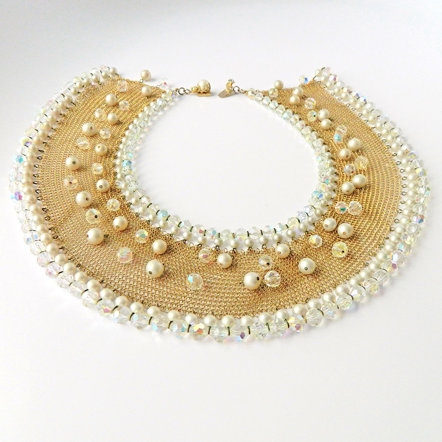 Aurora borealis crystal necklace