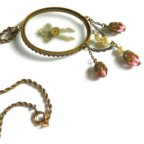 Antique art nouveau pendant necklace