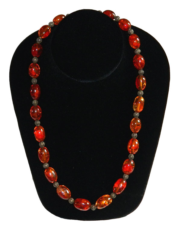 Amber bead necklace