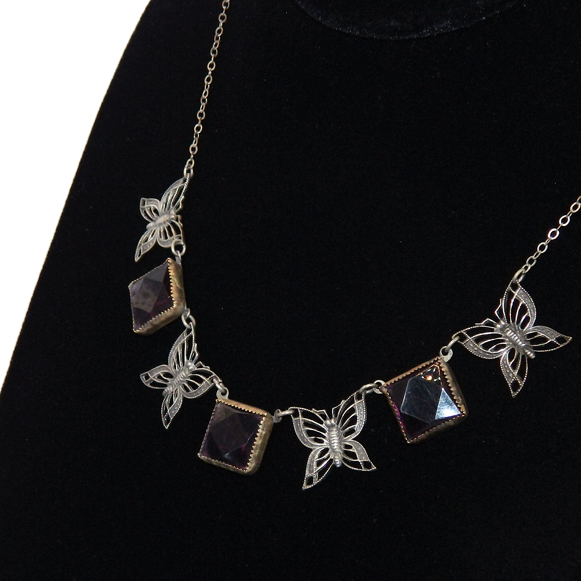 1920's butterfly necklace