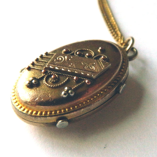 Antique locket necklace