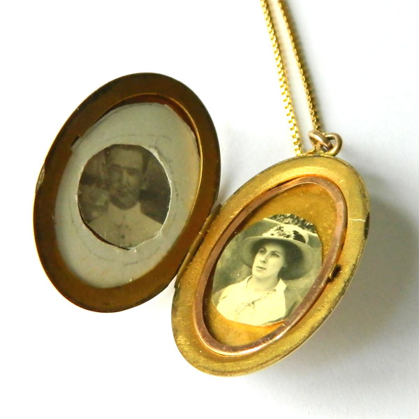 Antique locket necklace
