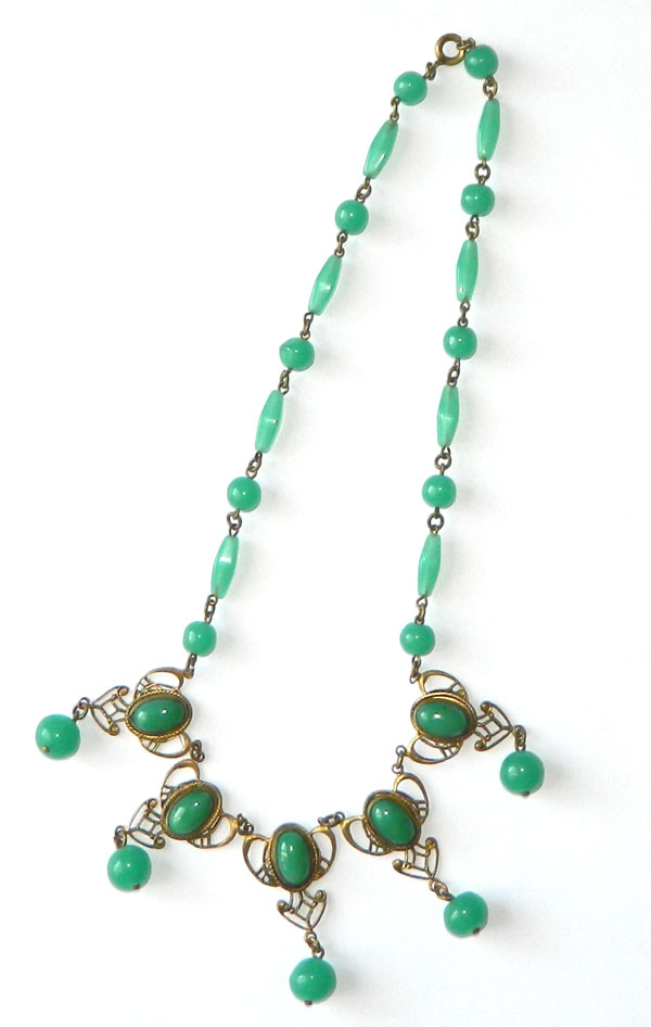 Antique Art Nouveau Beaded Necklace