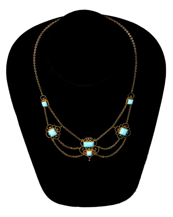 Antique Art Nouveau festoon necklace