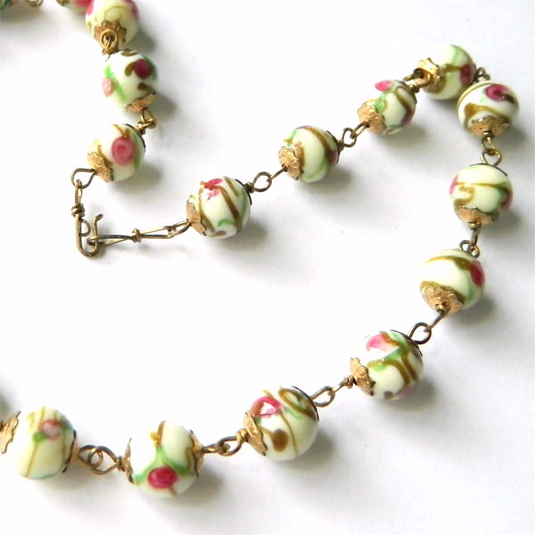 Murano glass bead necklace