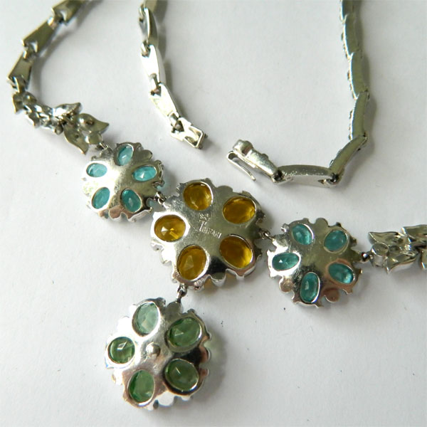 1940's Art Deco Trifari rhinestone necklace