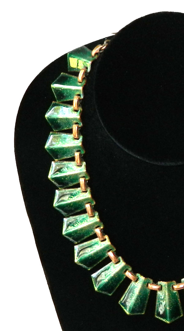 Enameled copper Matise necklace