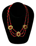 1930's red bead necklace