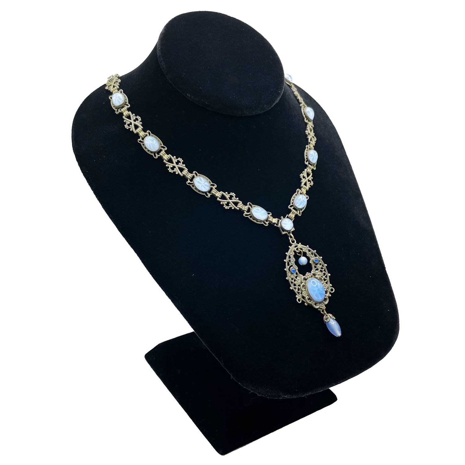 antique cabochon necklace