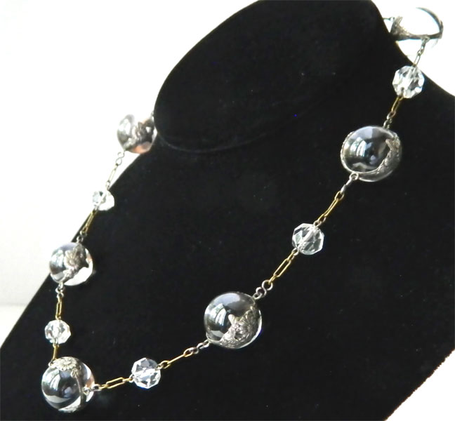 1920's sterling Pools of Light necklace