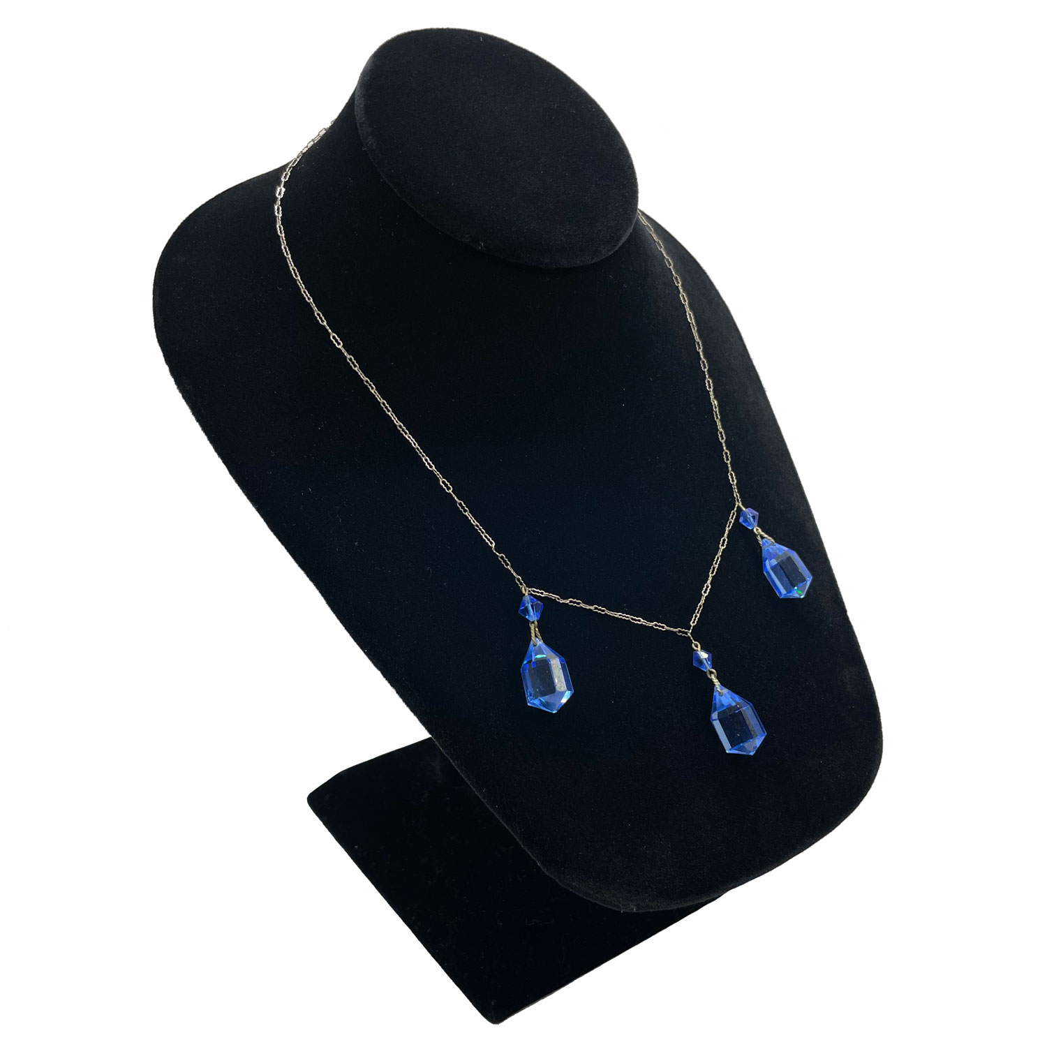 Blue crystal necklace