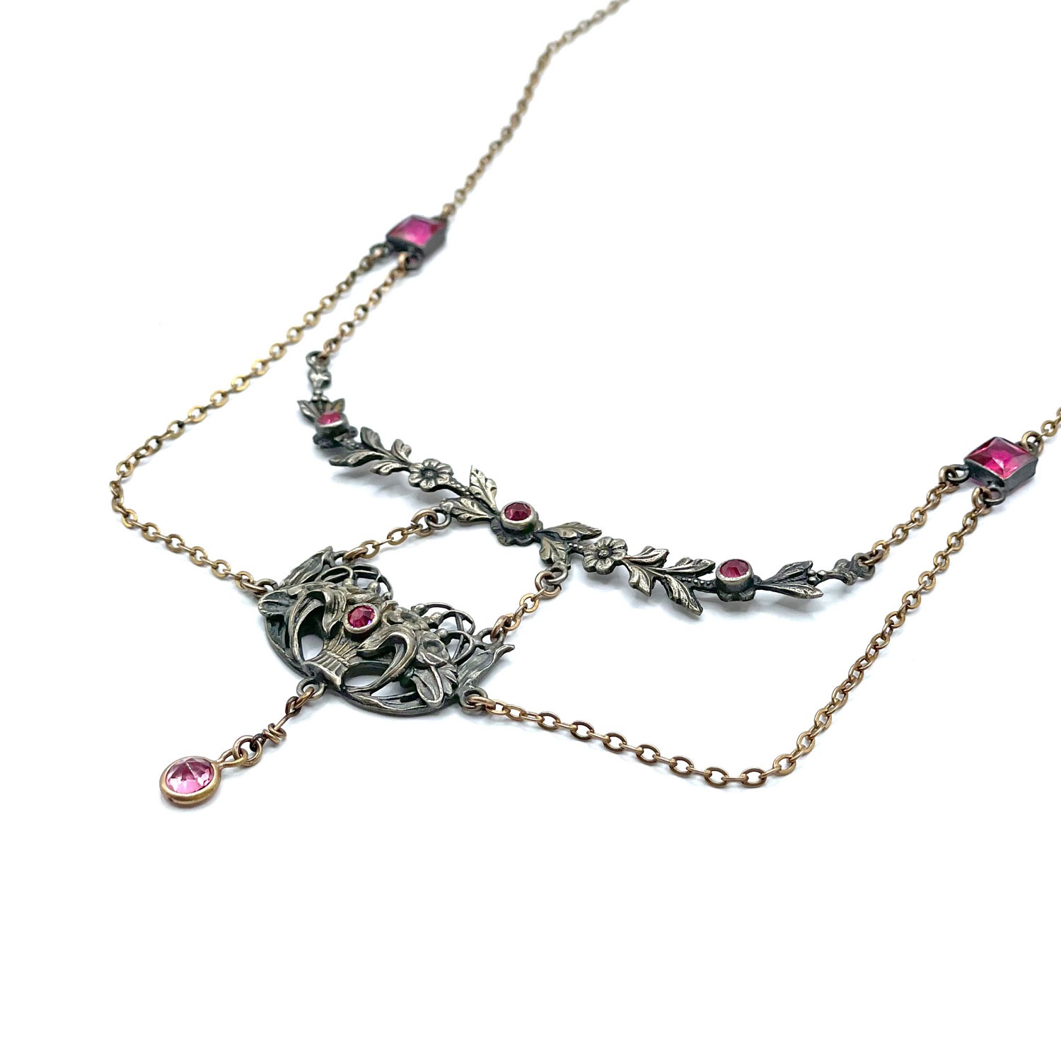 Antique Art Nouveau festoon necklace