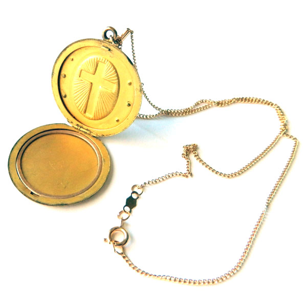 antique cross locket