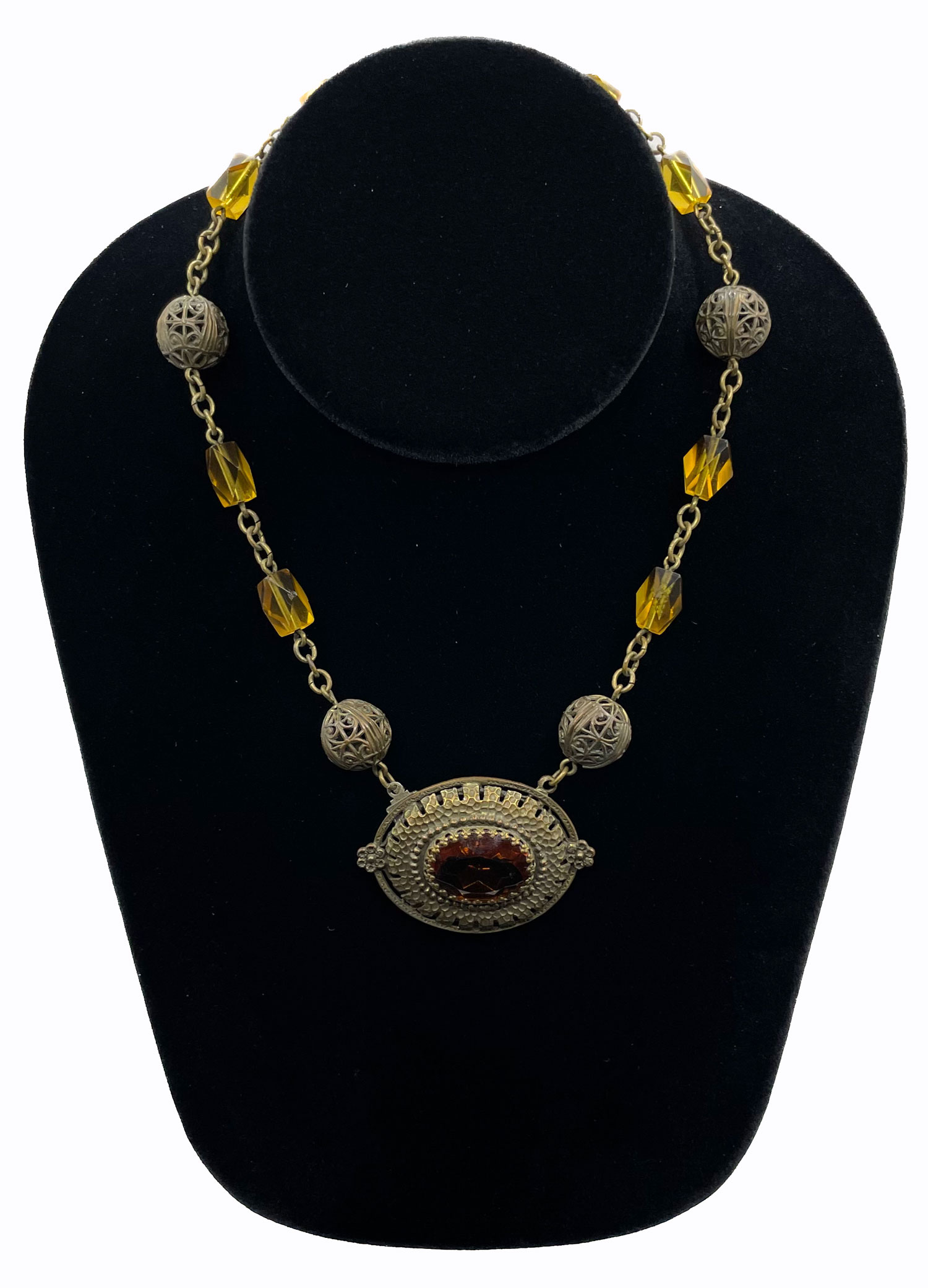 Czechoslovakian glass necklace