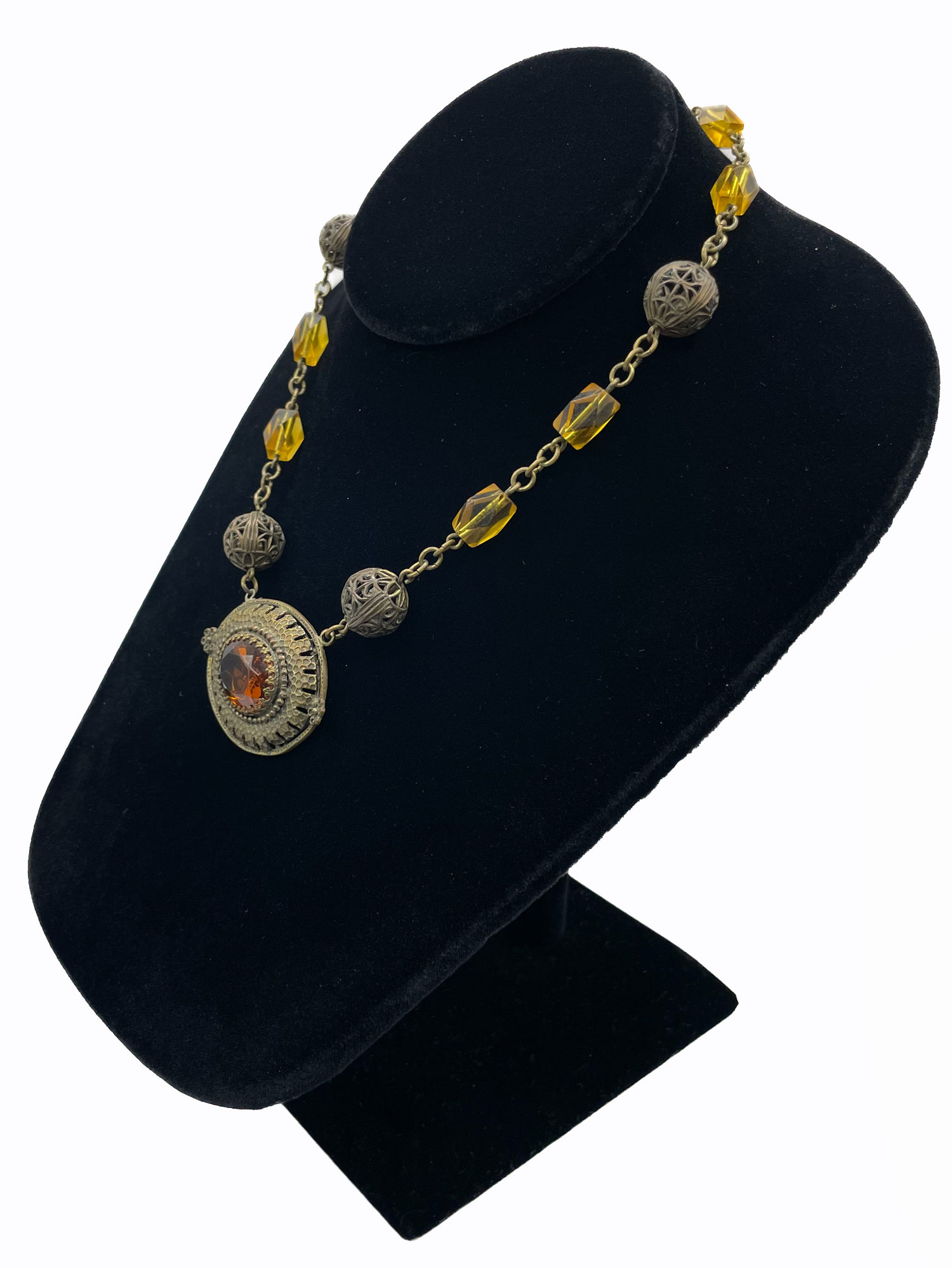 Czechoslovakian glass necklace