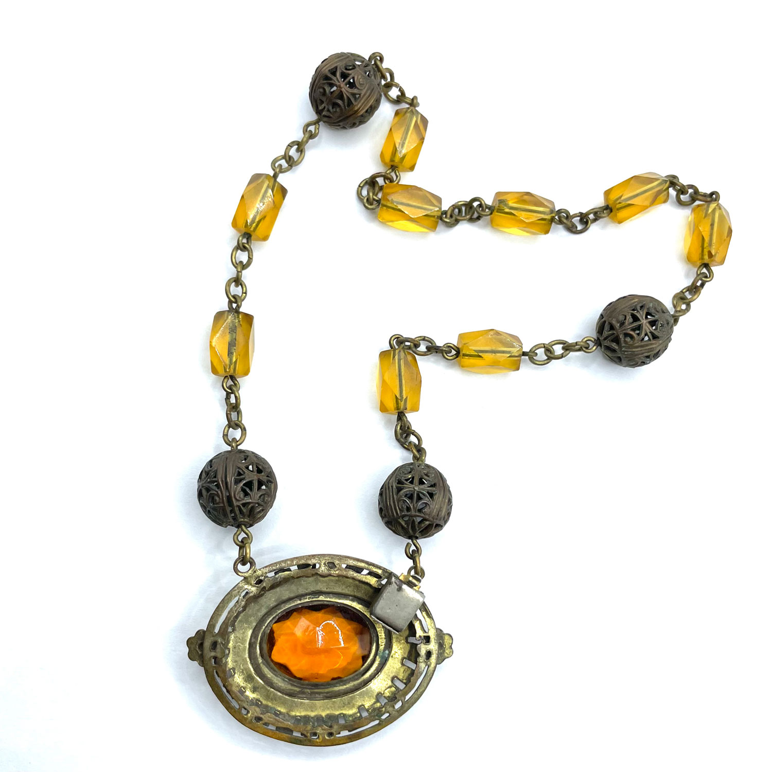 Czechoslovakian glass necklace