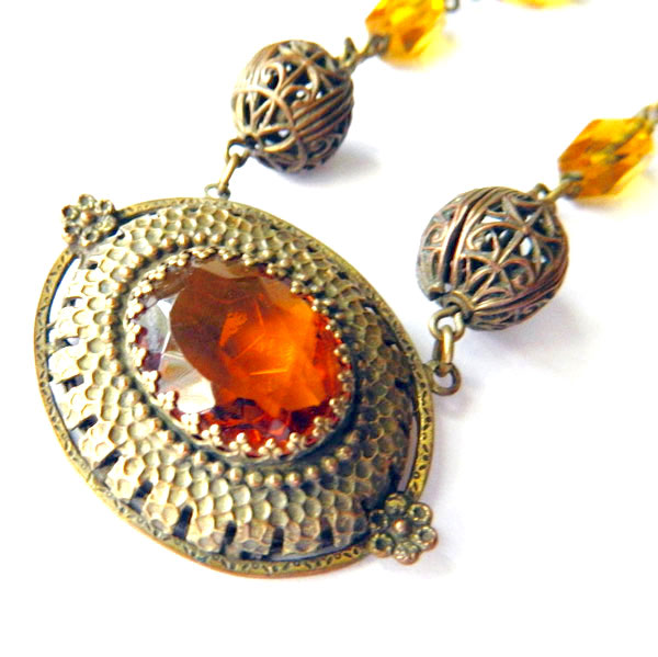 Czechoslovakian glass necklace