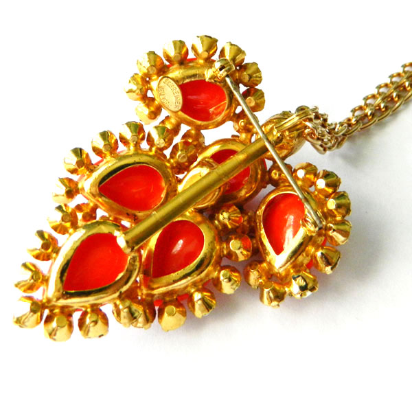 Schreiner rhinestone necklace and earring set