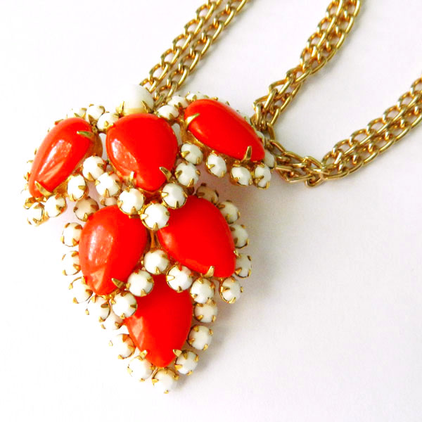 Schreiner rhinestone necklace and earring set