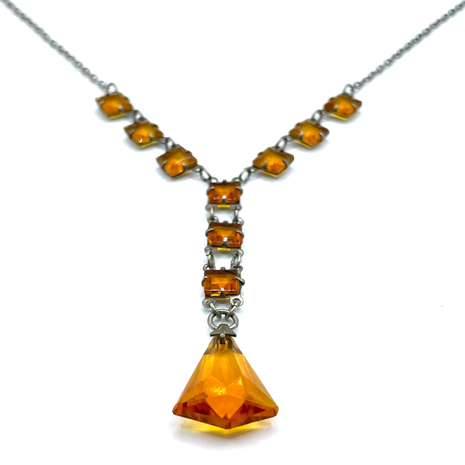open backed crystal necklace