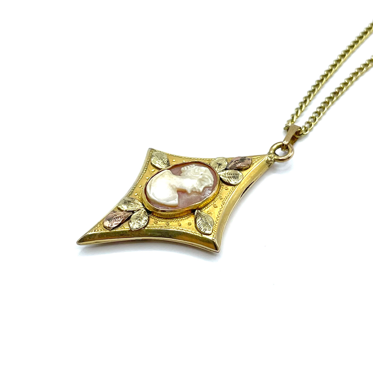 Cameo locket necklace