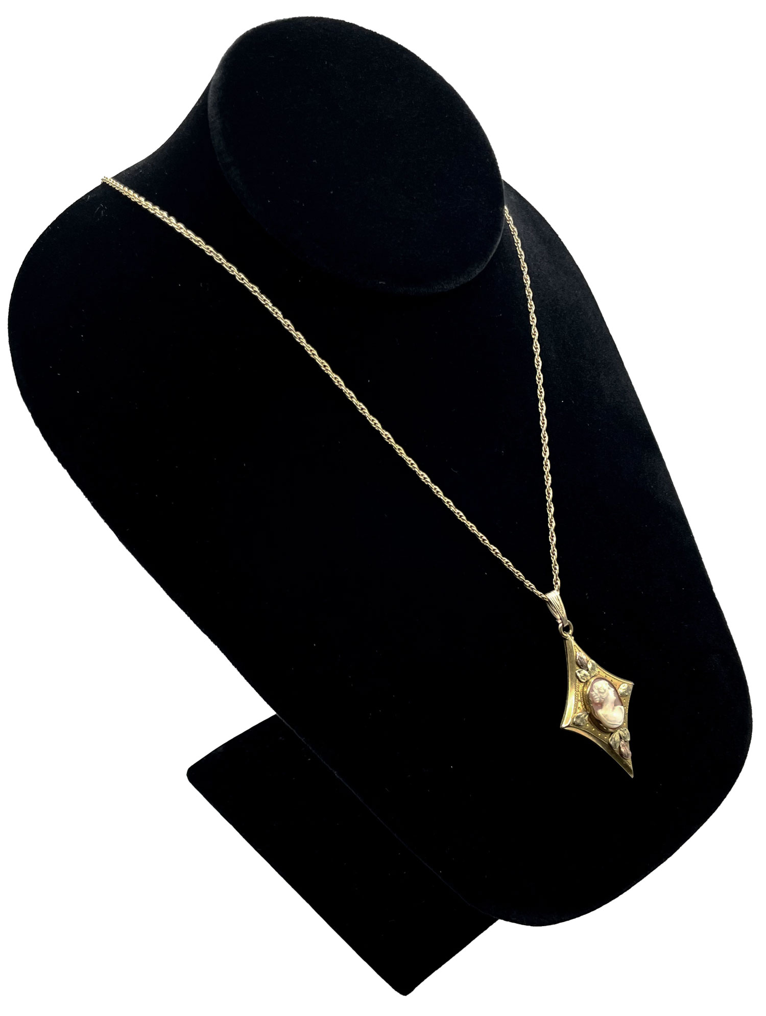 Cameo locket necklace