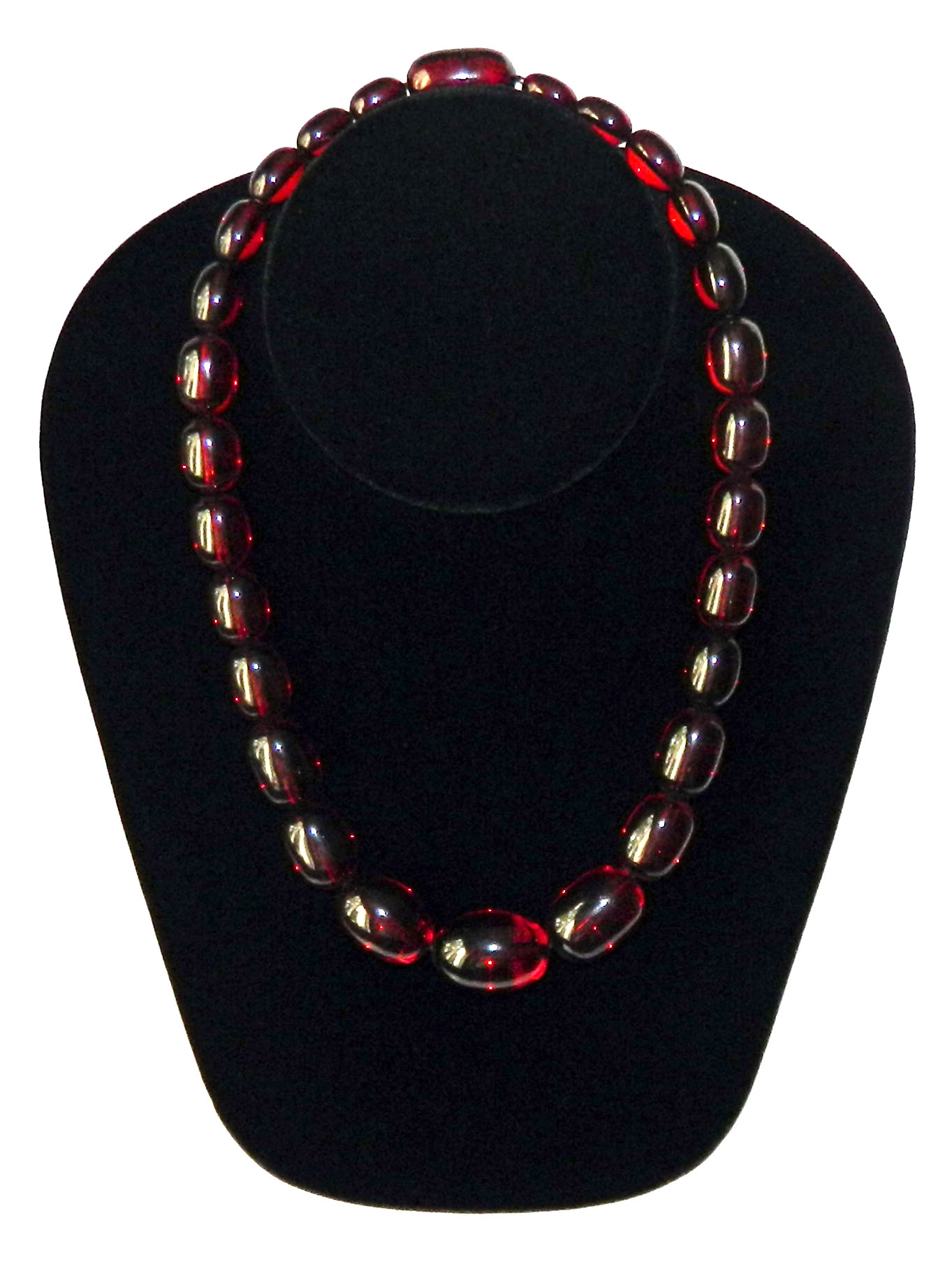 Cherry amber bead necklace