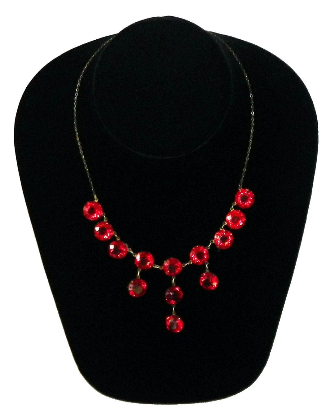 Red rhinestone necklace