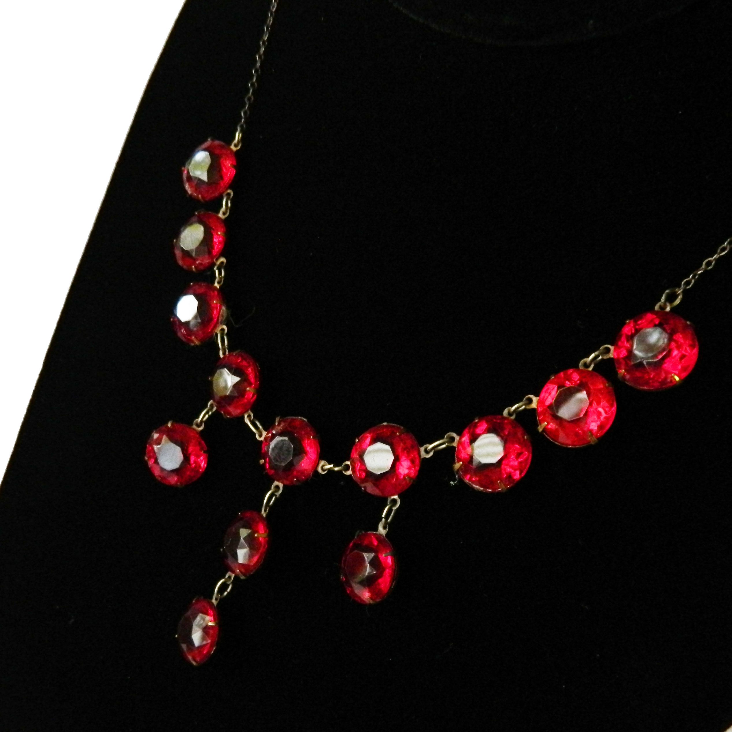 Red rhinestone necklace
