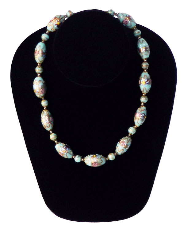 Venitian wedding cake bead necklace