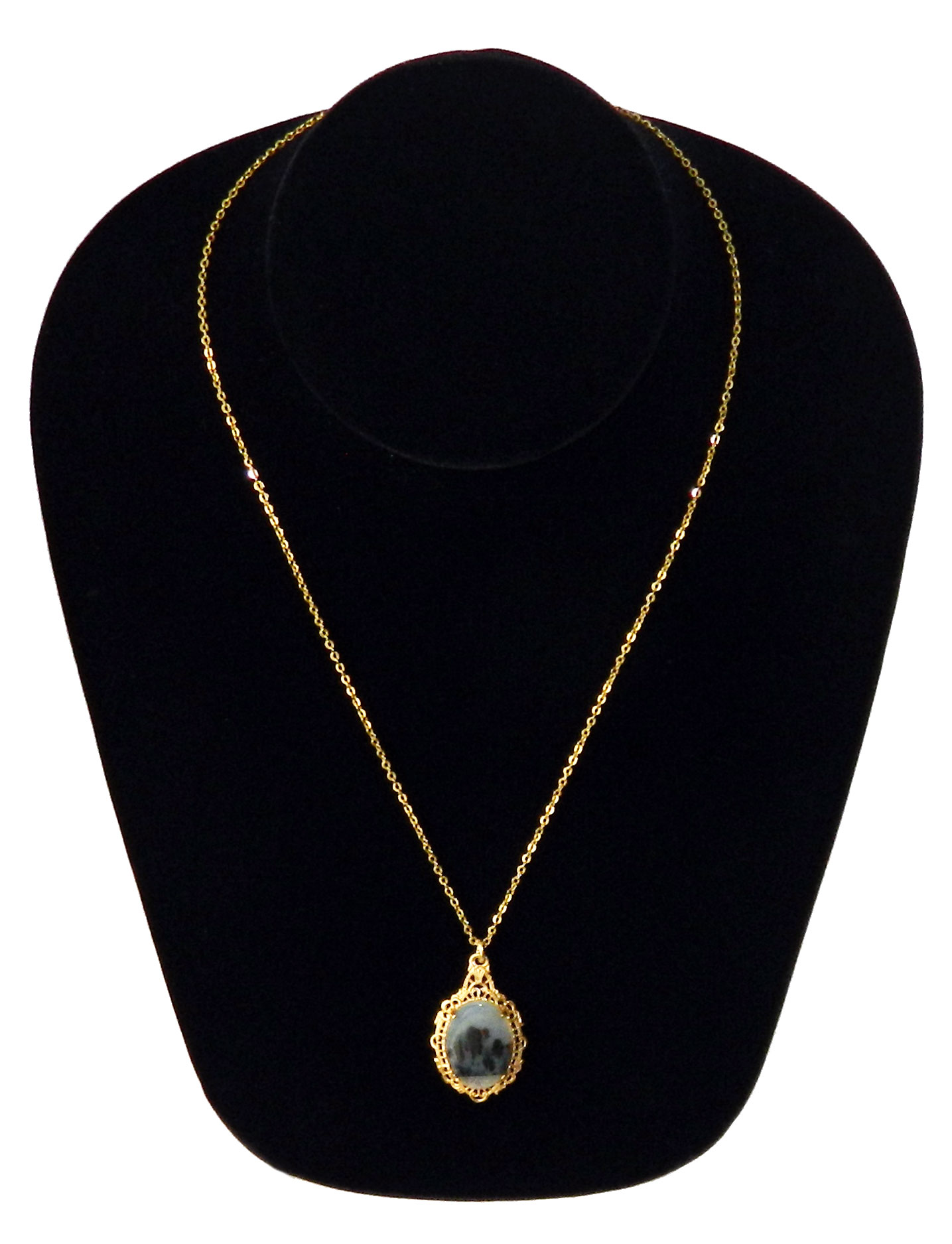 Moss agate pendant necklace