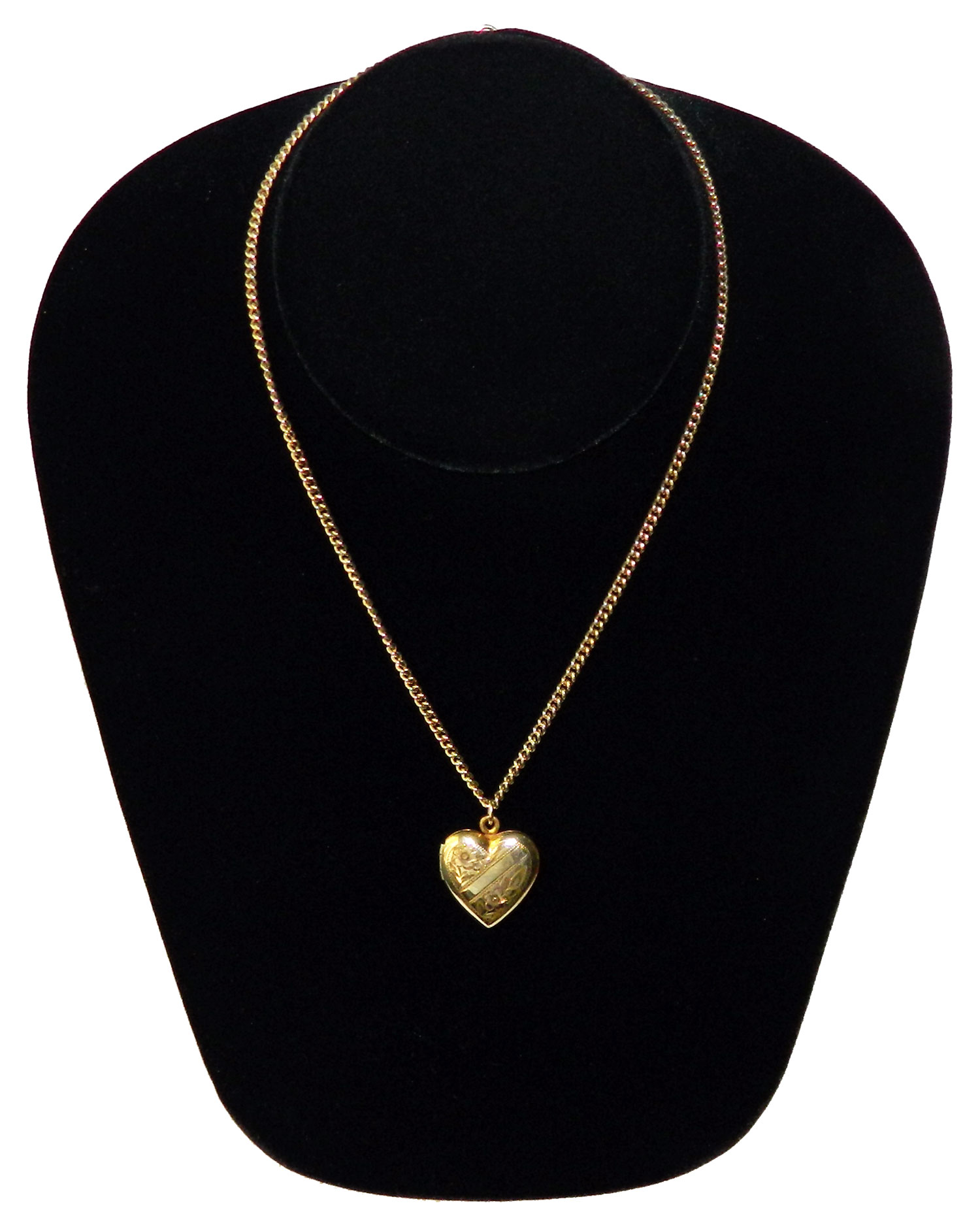 Antique heart locket necklace
