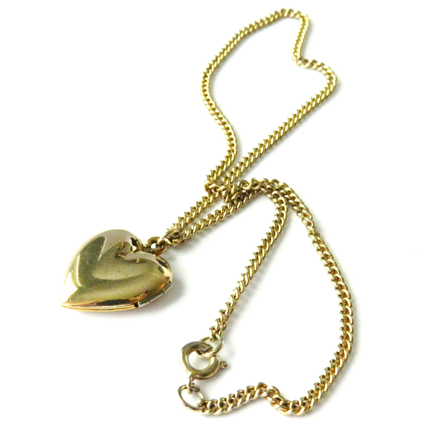 Antique heart locket necklace