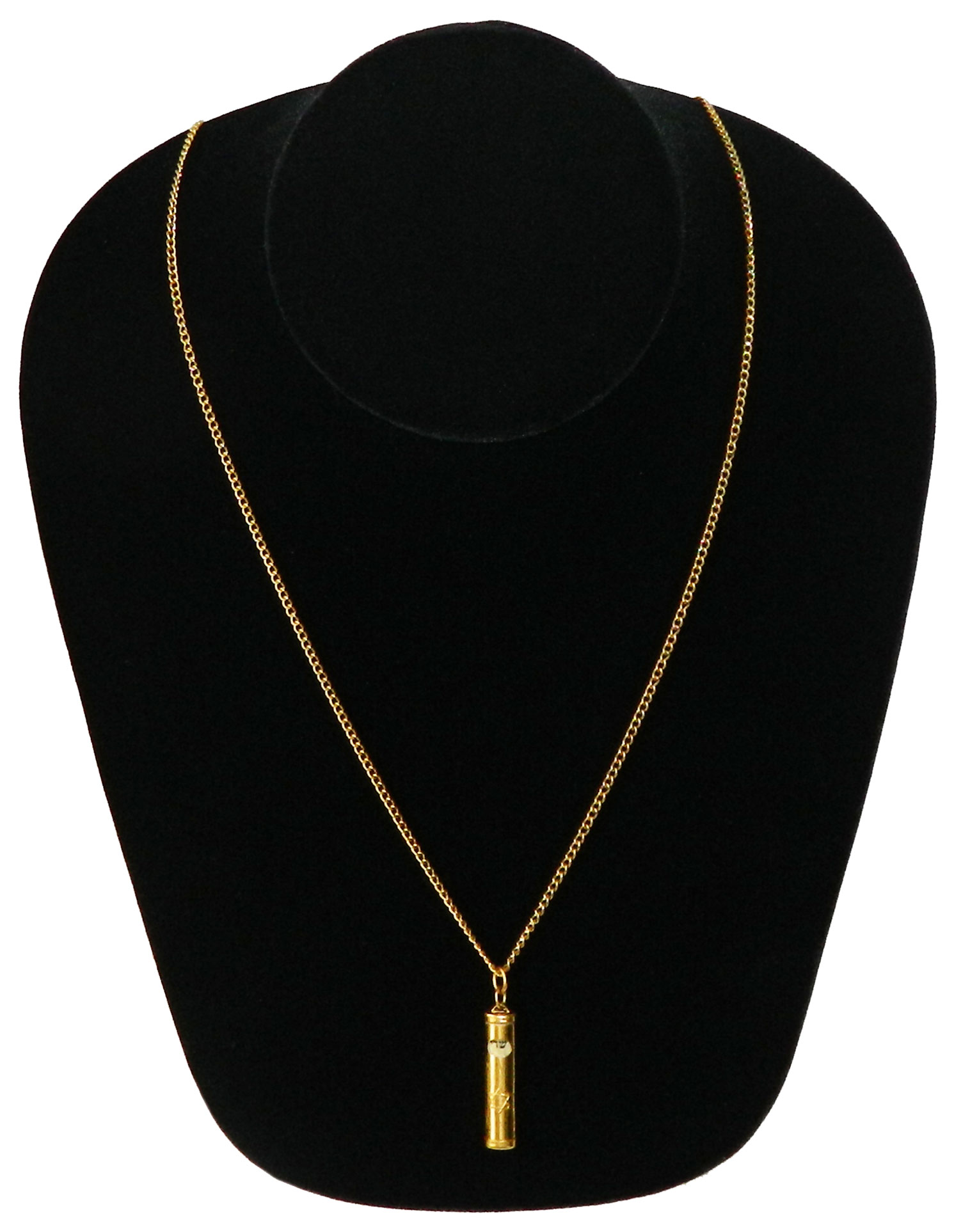 Vintage mezuzah pendant necklace